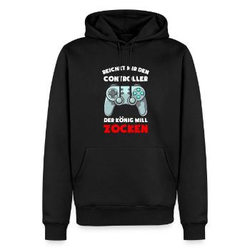 Zocken Konsole Reichet mir den Controller Gamer - Männer Premium Bio Hoodie - Schwarz - Vorne - Nico (187cm)