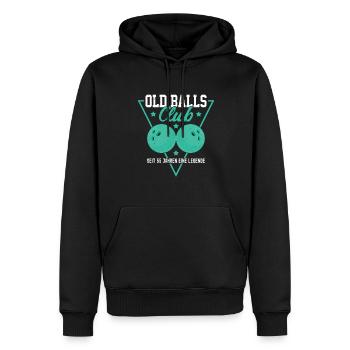 Old Balls Club - Seit 55 Jahren eine Legende - Männer Premium Bio Hoodie - Schwarz - Vorne - Nico (187cm)