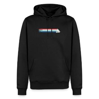 J’en ai assez de faire de la voile Voilier Skipper - Sweat à capuche Premium bio Homme - noir - Devant - Nico (187cm)