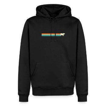 Rétro Capybara Silhoutte - Capybaras - Sweat à capuche Premium bio Homme - noir - Devant - Nico (187cm)
