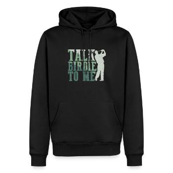 Retro Talk Birdie To Me - Golf Golfer Golfen - Sweat à capuche Premium bio Homme - noir - Devant - Nico (187cm)