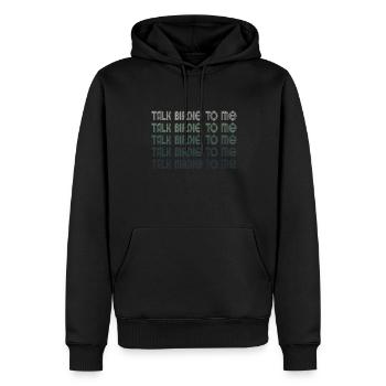 Retro Talk Birdie To Me - Golf Golfer Golfen - Sweat à capuche Premium bio Homme - noir - Devant - Nico (187cm)