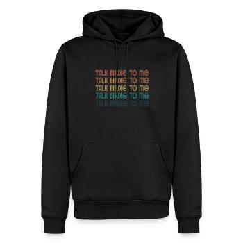 Retro Talk Birdie To Me - Golf Golfer Golfen - Sweat à capuche Premium bio Homme - noir - Devant - Nico (187cm)