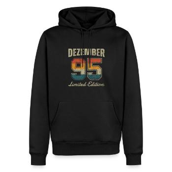 Geburtstag: Dezember 1995 - Limited Edition Retro - Männer Premium Bio Hoodie - Schwarz - Vorne - Nico (187cm)