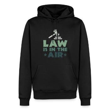 Le droit est dans l’air - Law Lawyer Lawyers - Sweat à capuche Premium bio Homme - noir - Devant - Nico (187cm)