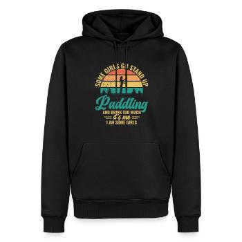 Stand Up Paddle & Alcool - SUP Stand-Up Paddle - Sweat à capuche Premium bio Homme - noir - Devant - Nico (187cm)