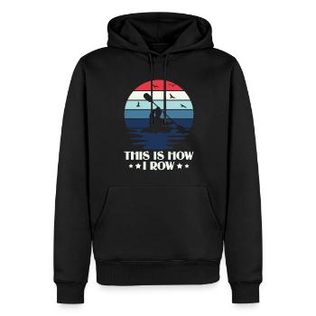 Voici comment je rame - Kayak Paddle Canoeing - Sweat à capuche Premium bio Homme - noir - Devant - Nico (187cm)