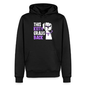 This Kitty Grabs Back - Feminismus Aktivismus - Männer Premium Bio Hoodie - Schwarz - Vorne - Nico (187cm)
