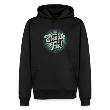 Elevator Mechanic - Aufzug Fahrstuhl Aufzugmonteur - Männer Premium Bio Hoodie - Schwarz - Vorne - Nico (187cm)
