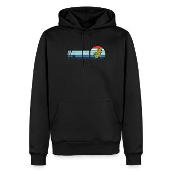 Retro Ask Me About My Corn - Corn Farmer Farmer - Men’s Premium Organic Hoodie - black - Front - Nico (187cm)
