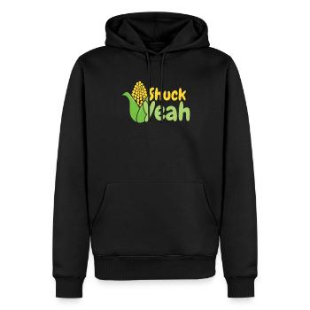Shuck yes- Corn Farmer Farmer Corn Grain - Men’s Premium Organic Hoodie - black - Front - Nico (187cm)