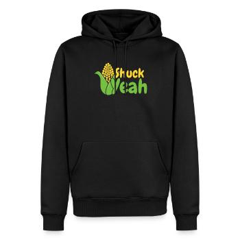Shuck yes- Corn Farmer Farmer Corn Grain - Men’s Premium Organic Hoodie - black - Front - Nico (187cm)