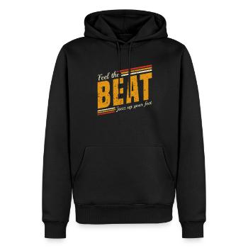 Sentez le Beat Jazz dans vos pieds - Jazz Musiker - Sweat à capuche Premium bio Homme - noir - Devant - Nico (187cm)