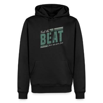 Sentez le Beat Jazz dans vos pieds - Jazz Musiker - Sweat à capuche Premium bio Homme - noir - Devant - Nico (187cm)
