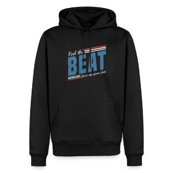 Sentez le Beat Jazz dans vos pieds - Jazz Musiker - Sweat à capuche Premium bio Homme - noir - Devant - Nico (187cm)