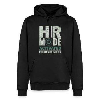 HR Mode Activated - HR Management Human Resources - Männer Premium Bio Hoodie - Schwarz - Vorne - Nico (187cm)