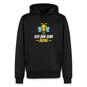 Ich bin eine Biene - Kostüm Karneval Fasching - Männer Premium Bio Hoodie - Schwarz - Vorne - Nico (187cm)