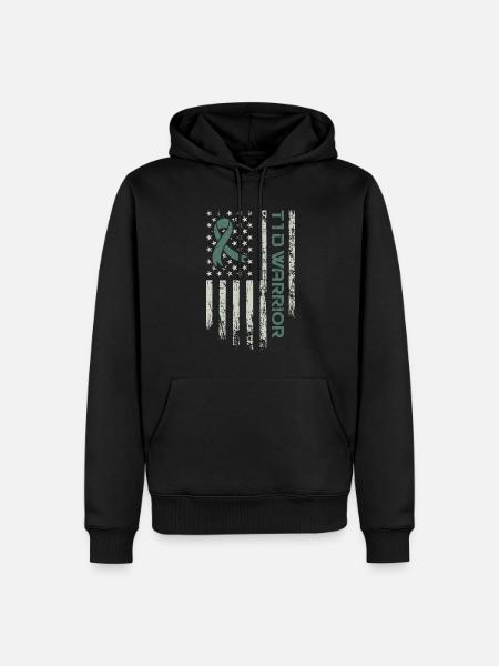 T1d Warrior - Usa-flagge Diabetes Diabetik T1d - Ekologisk premiumluvtröja herr - svart
