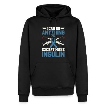 You're The Apple Juice To My Low Blood Sugar - - Men’s Premium Organic Hoodie - black - Front - Nico (187cm)