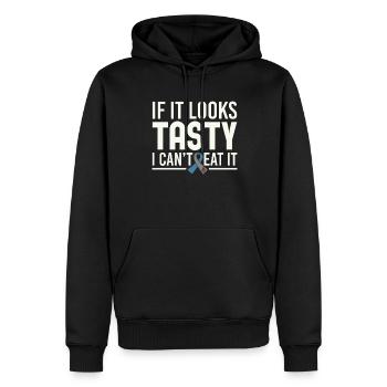 Si ça a l’air savoureux, je ne peux pas le manger - type diabétique - Sweat à capuche Premium bio Homme - noir - Devant - Nico (187cm)