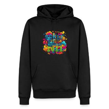 Funky Birthday: Mars 2011 - Psychadelic - Sweat à capuche Premium bio Homme - noir - Devant - Nico (187cm)