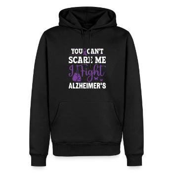 You Can't Scare Me I Fight Alzheimer's - - Men’s Premium Organic Hoodie - black - Front - Nico (187cm)
