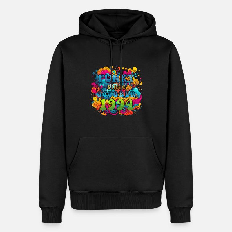 Funky Birthday: Octobre 1994 - Psychadelic - Sweat à capuche Premium bio Homme - noir
