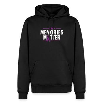 Les souvenirs comptent - Sensibilisation à la maladie d’Alzheimer Démence - Sweat à capuche Premium bio Homme - noir - Devant - Nico (187cm)