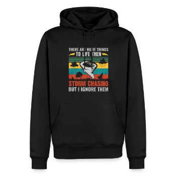 More To Life Then Storm Chasing - Storm Chasing - Men’s Premium Organic Hoodie - black - Front - Nico (187cm)