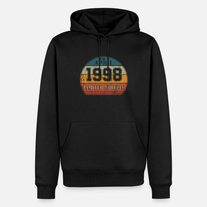 Anniversaire - Édition limitée Avril 1998 - Sweat à capuche Premium bio Homme - noir