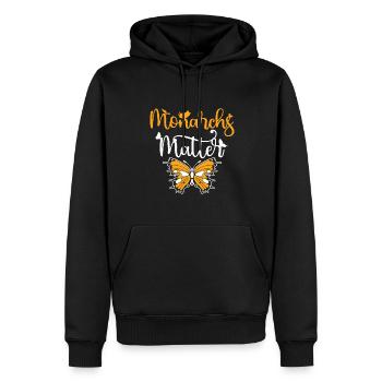 Monarch make me happy - Monarchfalter - Männer Premium Bio Hoodie - Schwarz - Vorne - Nico (187cm)