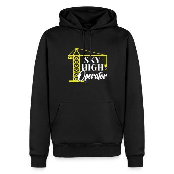 Sky High Operator - Funny Crane Operator - Men’s Premium Organic Hoodie - black - Front - Nico (187cm)
