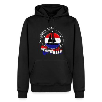 Kroatien Segeltörn 2024 - Männer Premium Bio Hoodie - Schwarz - Vorne - Nico (187cm)