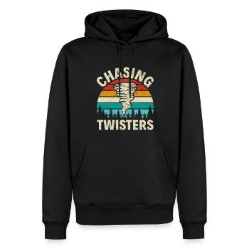 Storm Chaser Dad - Storm Chasing Tornados - Männer Premium Bio Hoodie - Schwarz - Vorne - Nico (187cm)