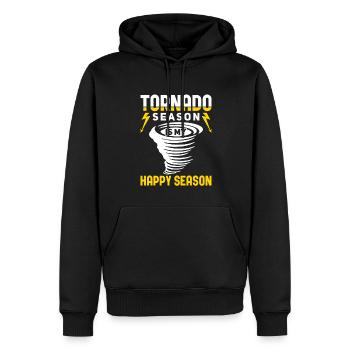 Storm Chaser Dad - Storm Chasing Tornadoes - Men’s Premium Organic Hoodie - black - Front - Nico (187cm)