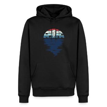 Retro Tornado Hunter Sturm Jagt Tornados Hurrikane - Männer Premium Bio Hoodie - Schwarz - Vorne - Nico (187cm)