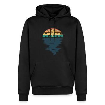 Retro Tornado Hunter Sturm Jagt Tornados Hurrikane - Männer Premium Bio Hoodie - Schwarz - Vorne - Nico (187cm)