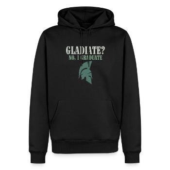 Gladiates? No, I Graduate - Roman Empire - Men’s Premium Organic Hoodie - black - Front - Nico (187cm)