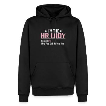 I'm the HR Lady - HR Human Resources - Männer Premium Bio Hoodie - Schwarz - Vorne - Nico (187cm)