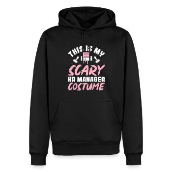 This is my scary HR Manager Costume - HR Manager - Men’s Premium Organic Hoodie - black - Front - Nico (187cm)