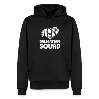 Dalmatiens - Dalmatian Squad - Sweat à capuche Premium bio Homme - noir - Devant - Nico (187cm)