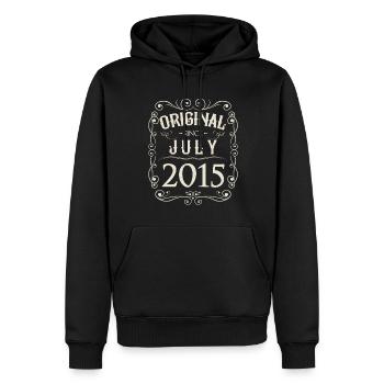 Vintage - Original since Juli 2015 Geburtstag - Männer Premium Bio Hoodie - Schwarz - Vorne - Nico (187cm)