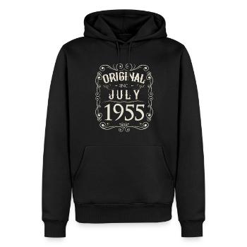 Vintage - Original since Juli 1955 Geburtstag - Männer Premium Bio Hoodie - Schwarz - Vorne - Nico (187cm)
