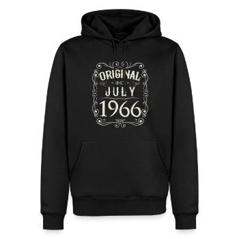 Vintage - Original since Juli 1966 Geburtstag - Männer Premium Bio Hoodie - Schwarz - Vorne - Nico (187cm)