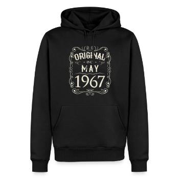 Vintage - Original since Mai 1967 Geburtstag - Männer Premium Bio Hoodie - Schwarz - Vorne - Nico (187cm)