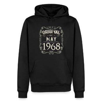 Vintage - Original since Mai 1968 Geburtstag - Männer Premium Bio Hoodie - Schwarz - Vorne - Nico (187cm)