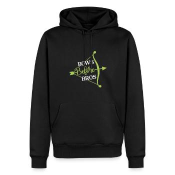 Bows before Bros - Archer Bow - Men’s Premium Organic Hoodie - black - Front - Nico (187cm)
