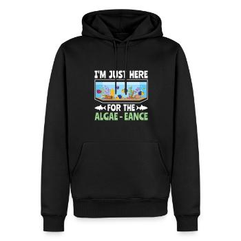 I'm just here for the Algae-eance - Aqua Scape - Men’s Premium Organic Hoodie - black - Front - Nico (187cm)