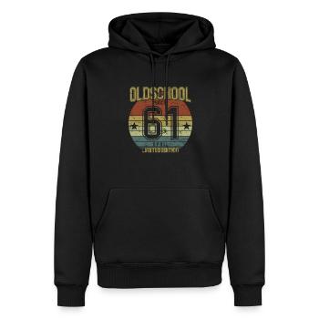 April 1961 - Geburtstag im April Oldschool - Männer Premium Bio Hoodie - Schwarz - Vorne - Nico (187cm)