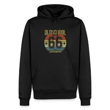 May 1966 - Geburtstag im Mai Oldschool - Männer Premium Bio Hoodie - Schwarz - Vorne - Nico (187cm)